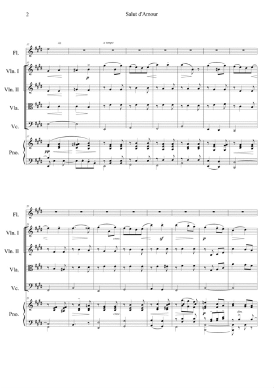 Salut d'amour Orchestra scores gallery preview page 2
