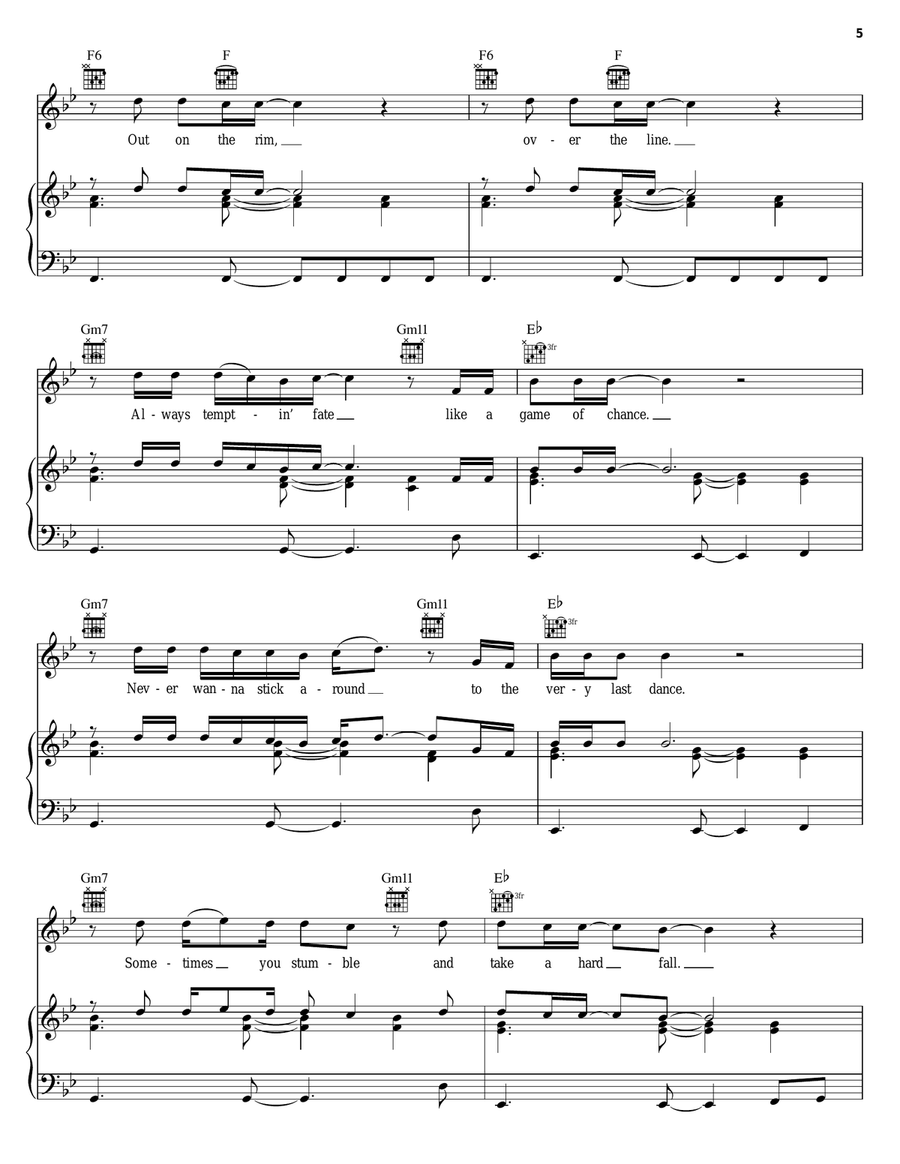 Shine Your Light Shine Your Light Piano, Vocal, Guitar scores gallery preview page 5