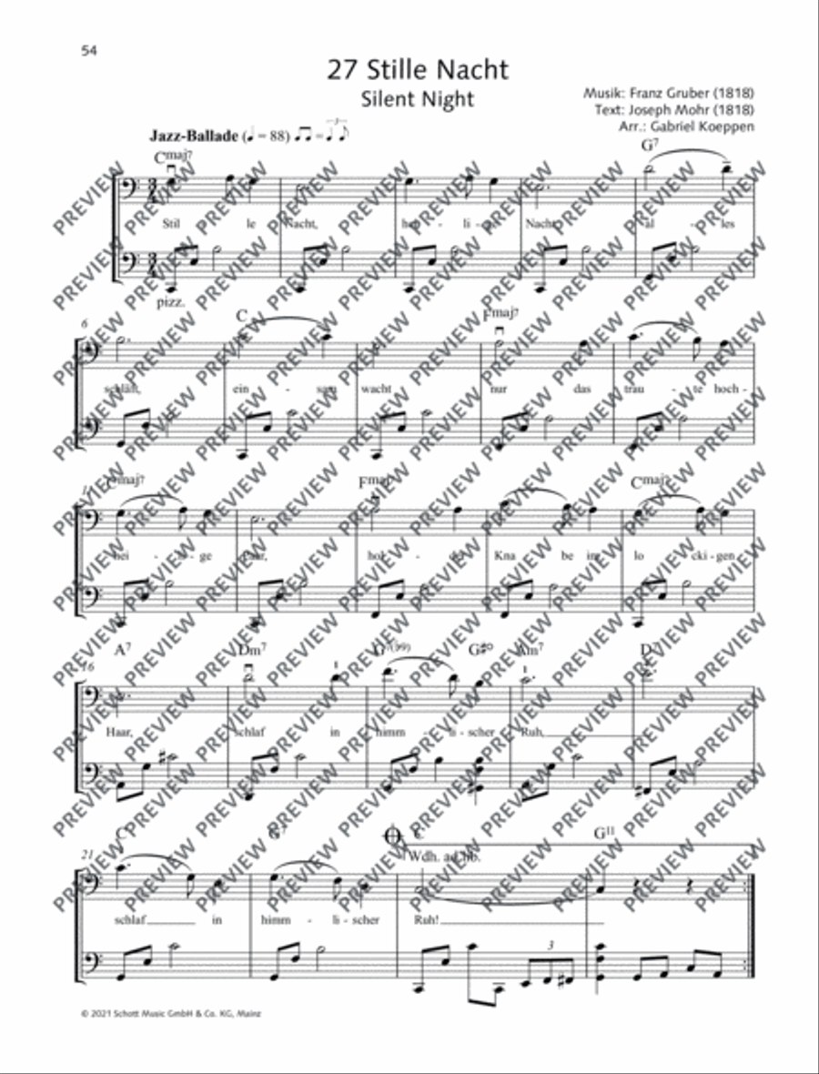 Silent Night Cello scores gallery preview page 4