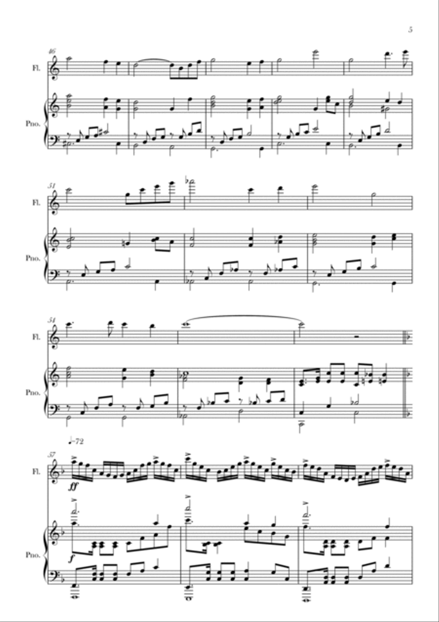 Turn your eyes upon Jesus (Flute and Piano) Flute scores gallery preview page 5
