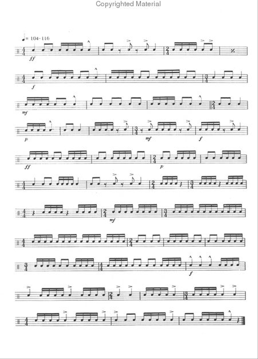 Musical Studies For The Intermediate Snare Drummer