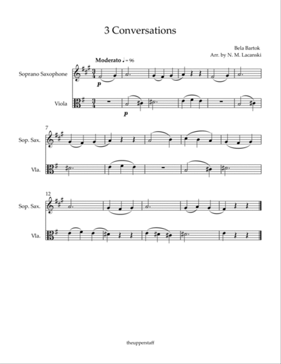 3 Conversations 3 Conversations Soprano Saxophone scores gallery preview page 2