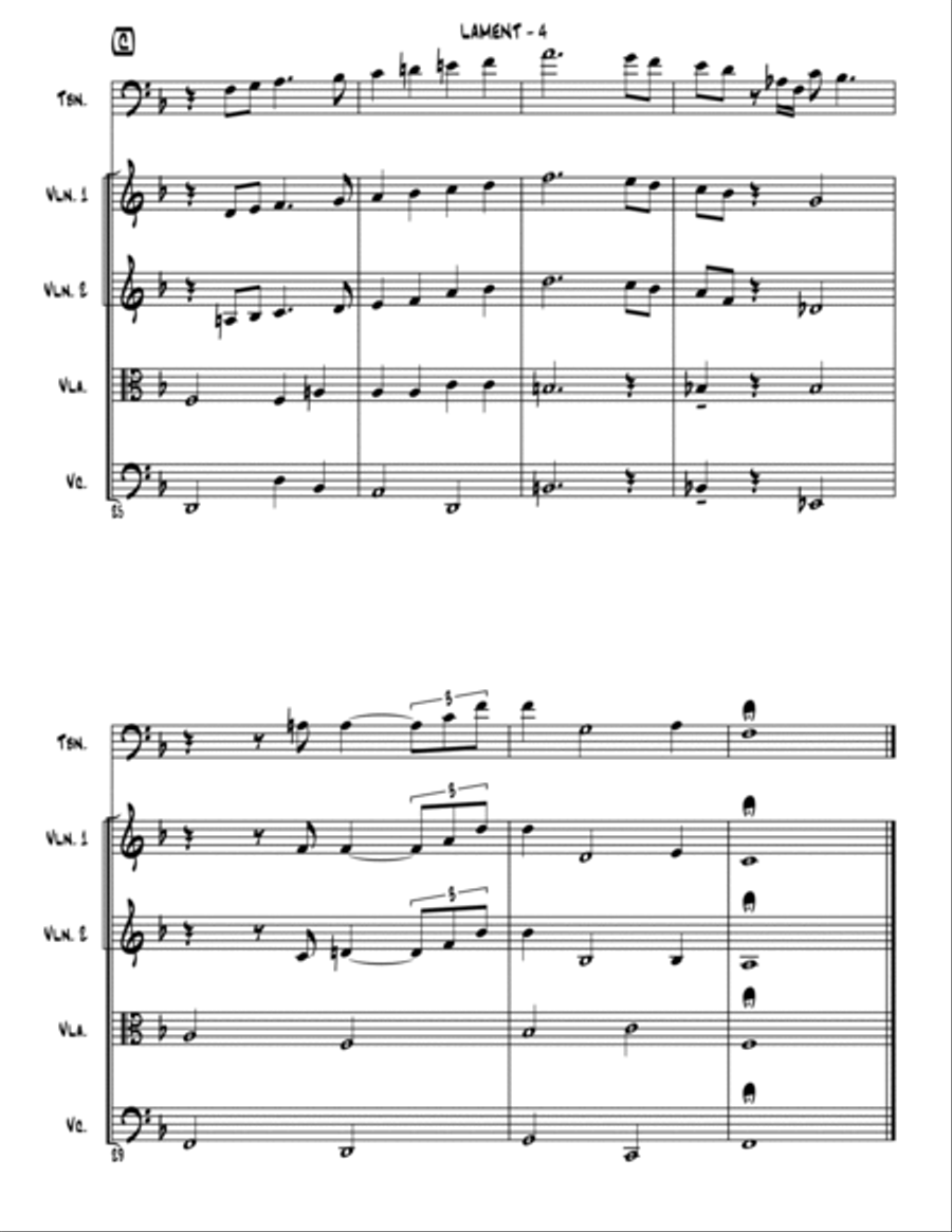 Lament Chamber Orchestra scores gallery preview page 6