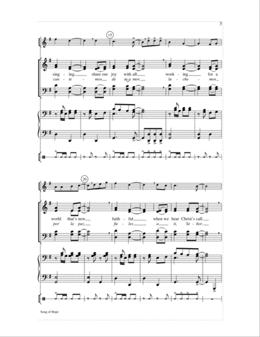 Song of Hope Song of Hope Choir scores gallery preview page 3