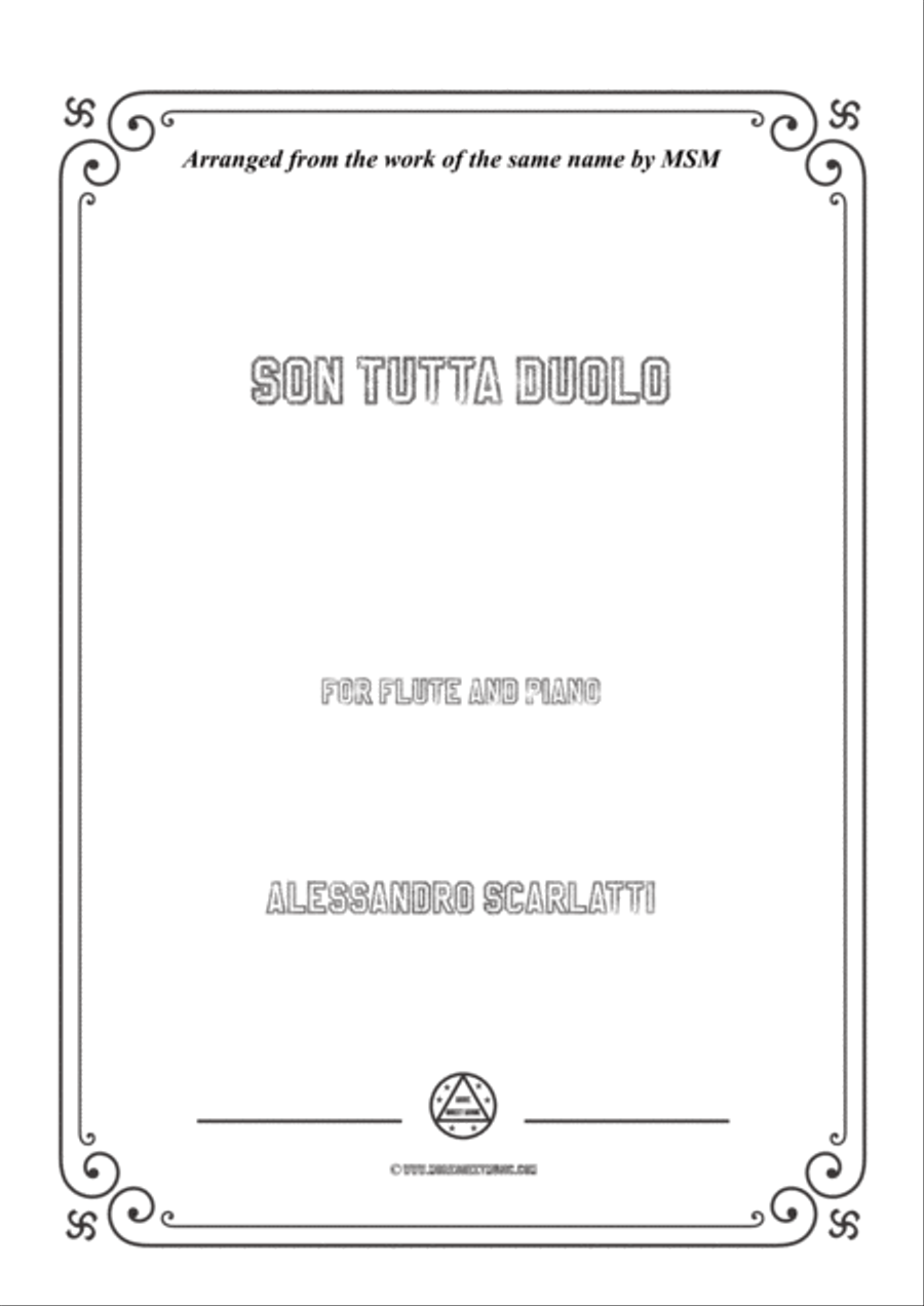 Scarlatti-Son Tutta Duolo,for Flute and Piano Flute Solo scores gallery preview page 1