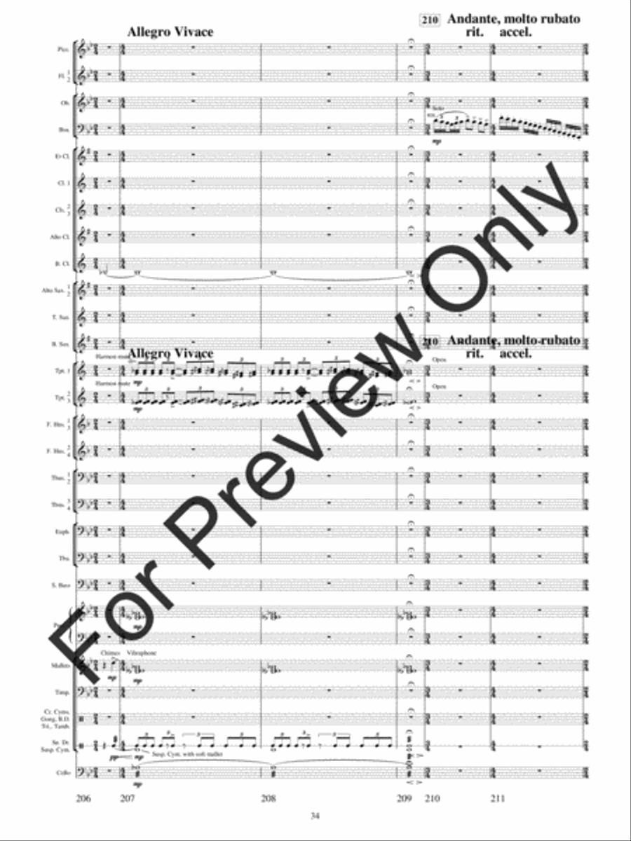 Festival Variations Concert Band scores gallery preview page 37