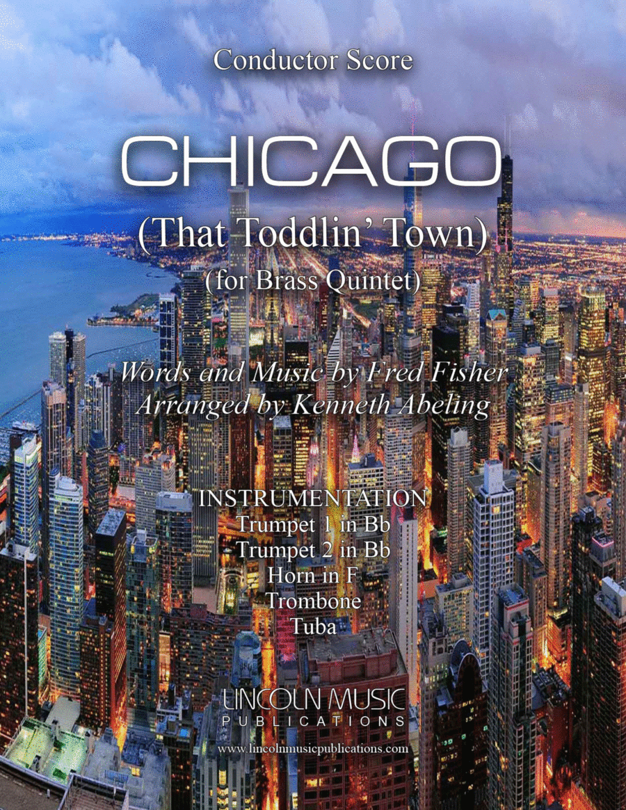 CHICAGO (That Toddlin' Town) (for Brass Quintet) Brass Quintet scores gallery preview page 1