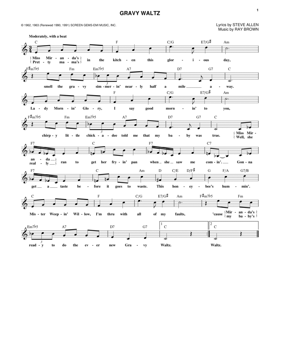 Gravy Waltz Electric Guitar scores gallery preview page 1