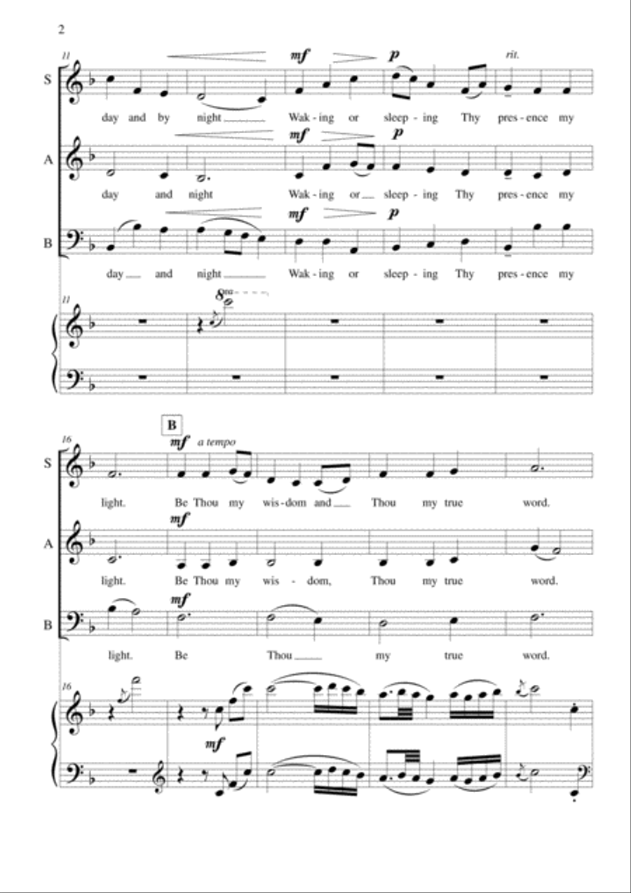 Be Thou my Vision Be Thou my Vision 3-Part scores gallery preview page 2