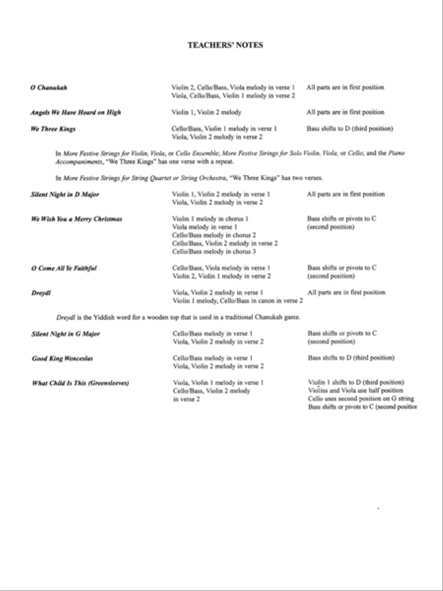 More Festive Strings for String Quartet or String Orchestra String Quartet scores gallery preview page 9