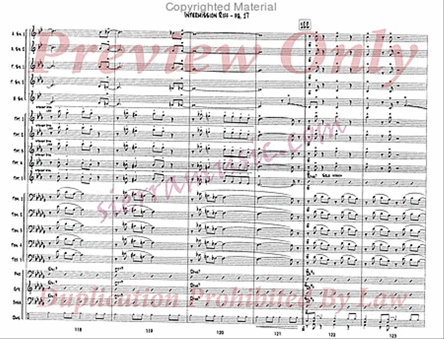 Intermission Riff Jazz Ensemble scores gallery preview page 18