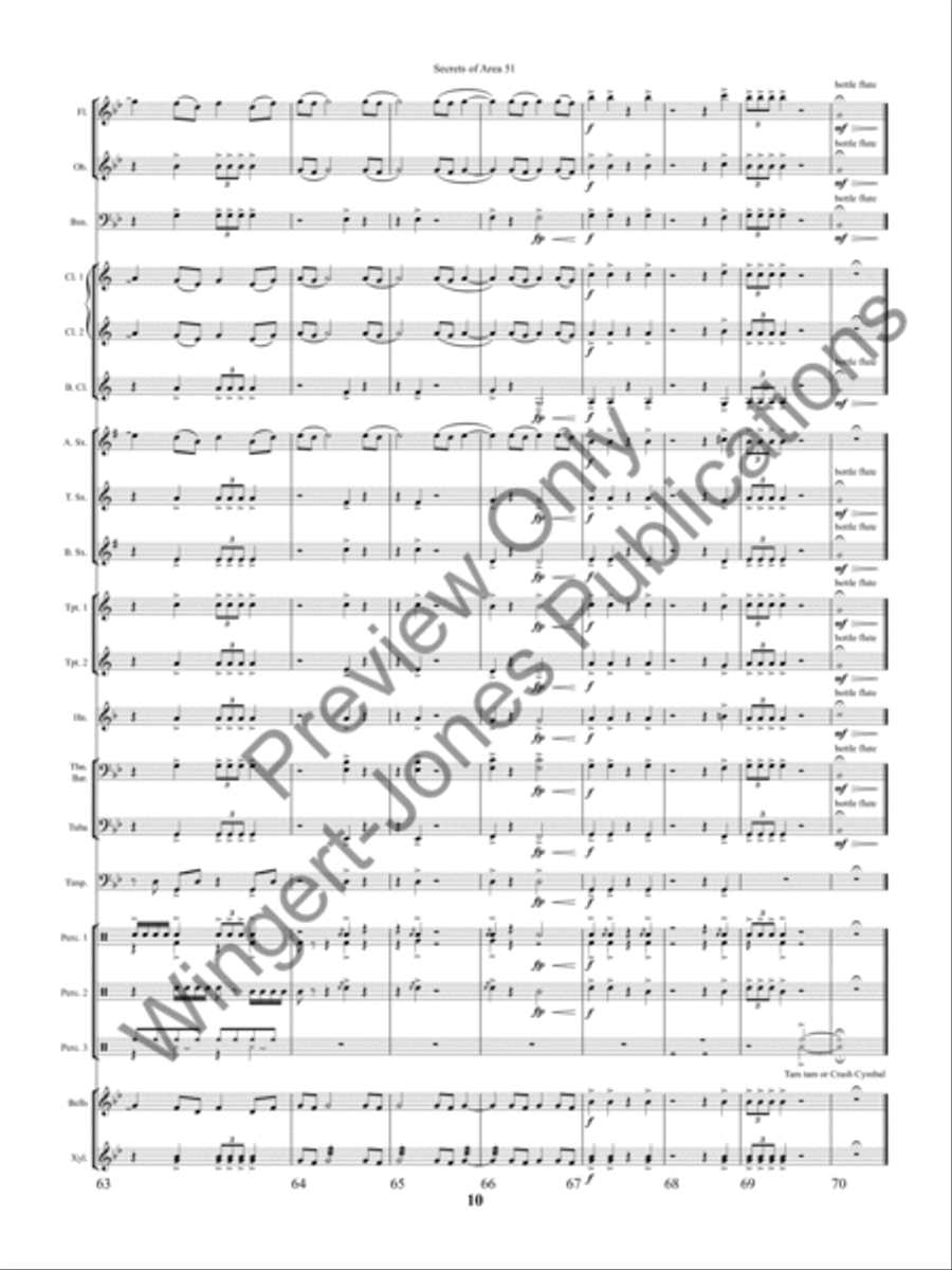 Secrets of Area 51 Concert Band scores gallery preview page 13
