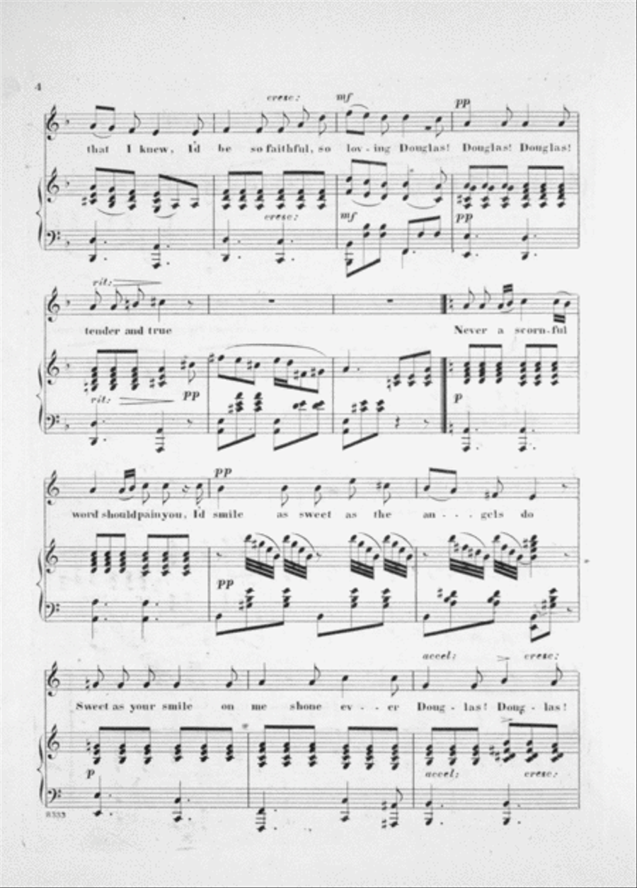 Douglas! Tender and True. Song Voice scores gallery preview page 3