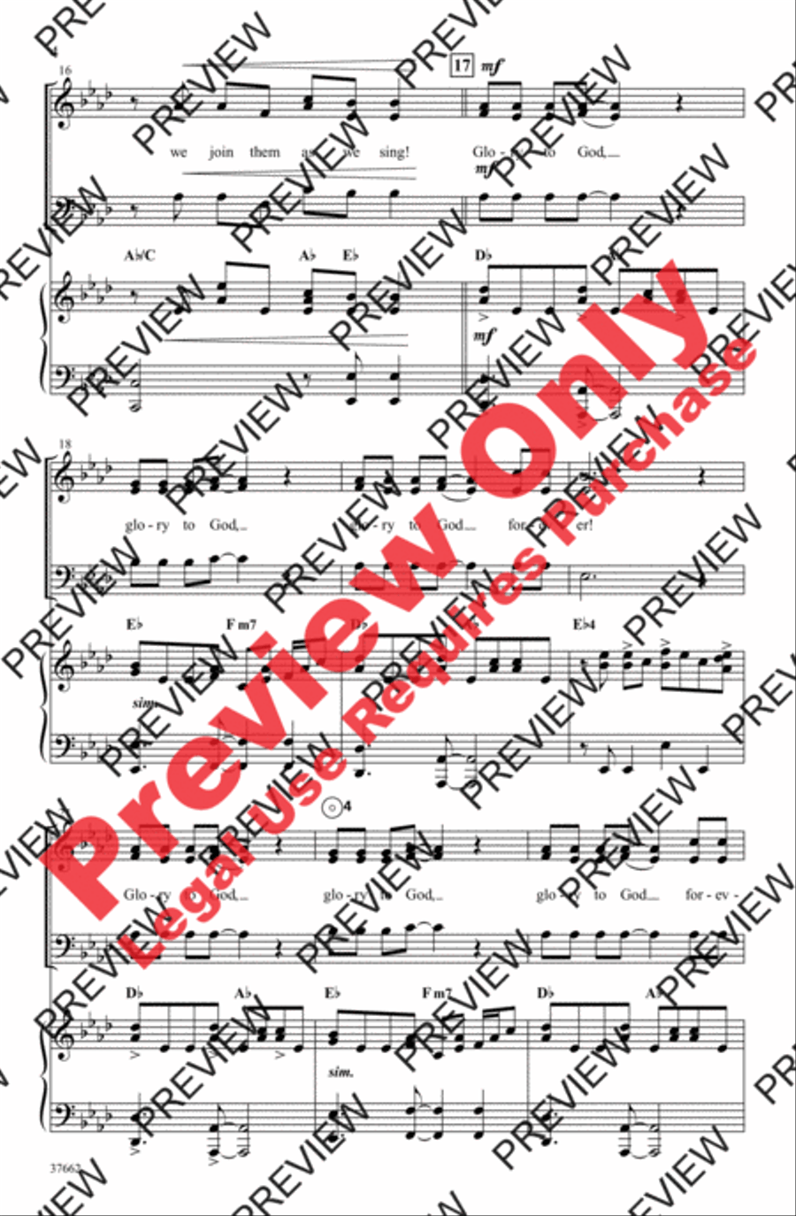 Glory to God Forever 3-Part scores gallery preview page 4