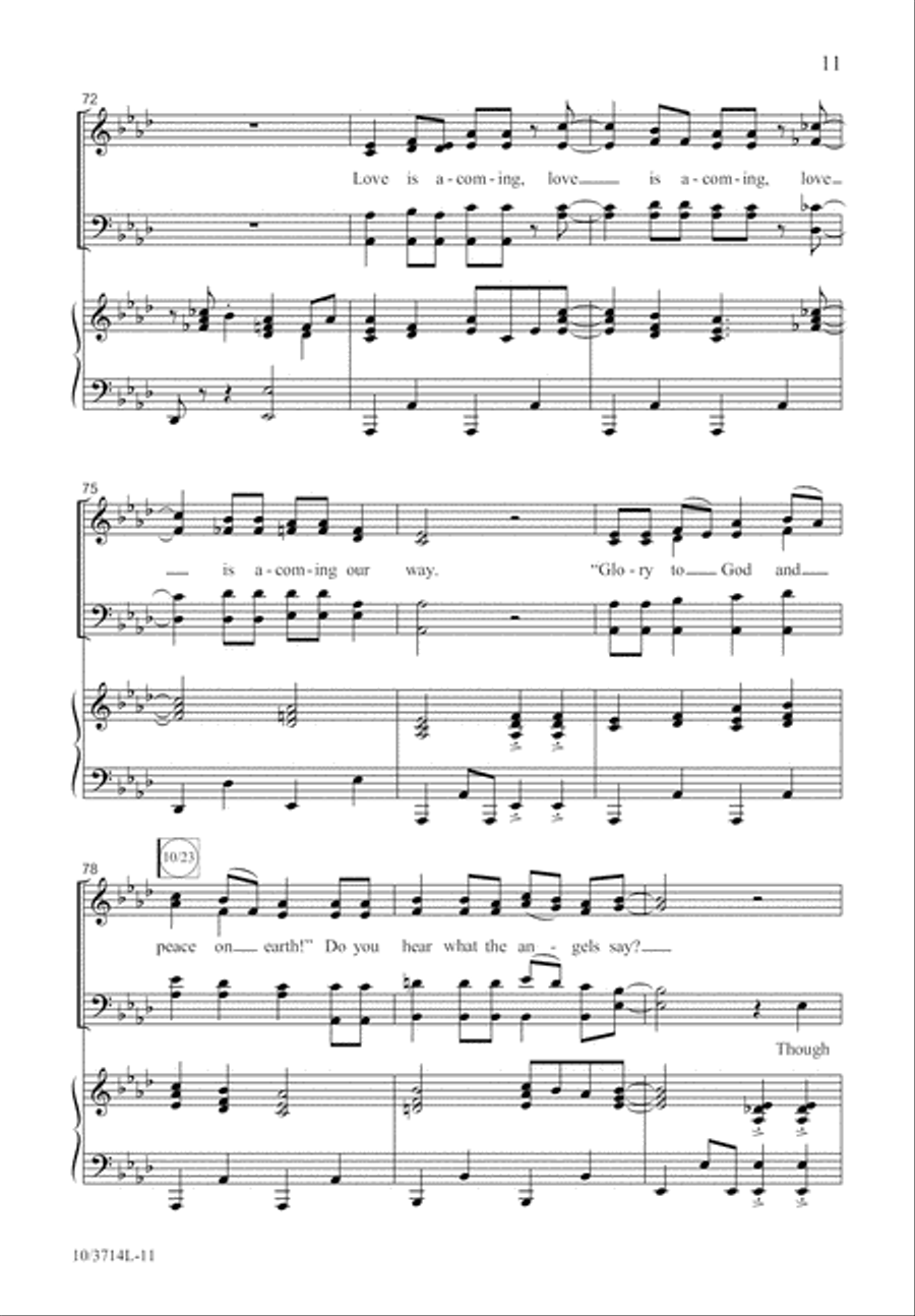 Glory Is A-Coming Our Way 4-Part scores gallery preview page 11