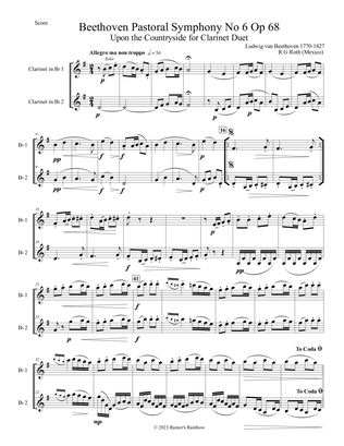 Beethoven Pastoral Symphony No 6 The Countryside Clarinet Duet