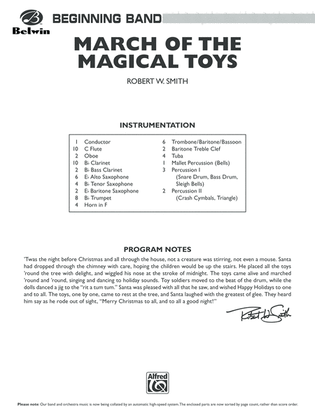 Book cover for March of the Magical Toys: Score