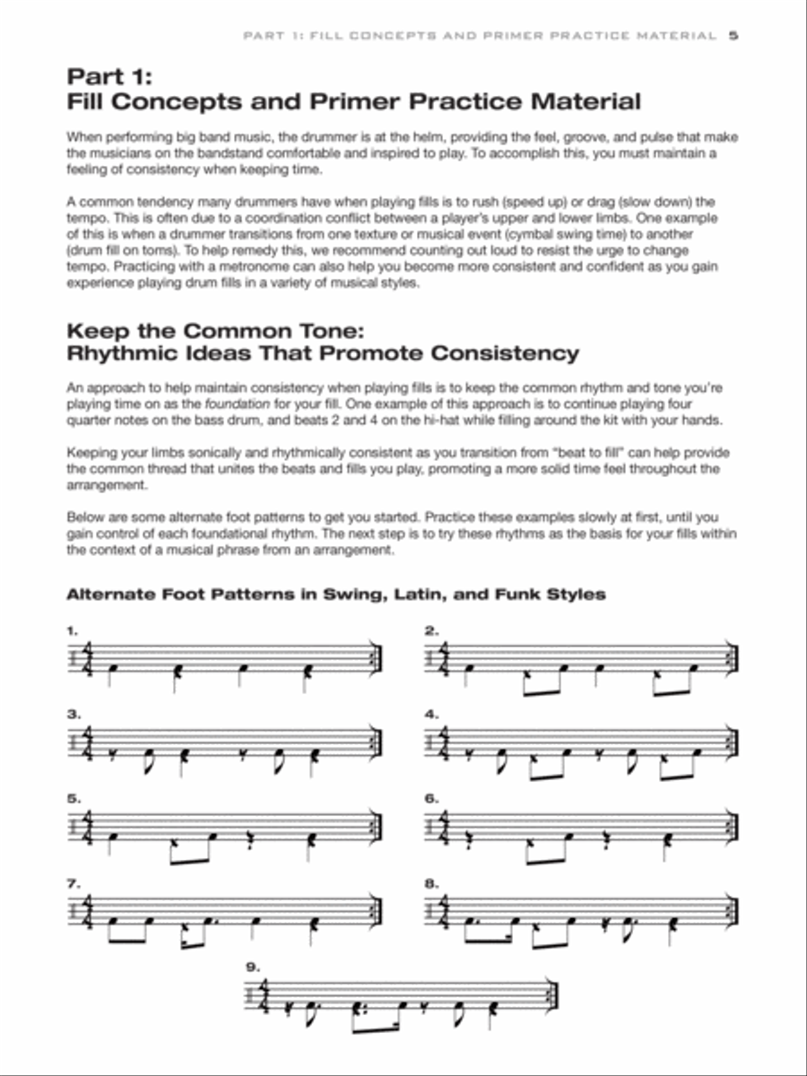 Big Band Drumming Fill-osophy Drum Set scores gallery preview page 3