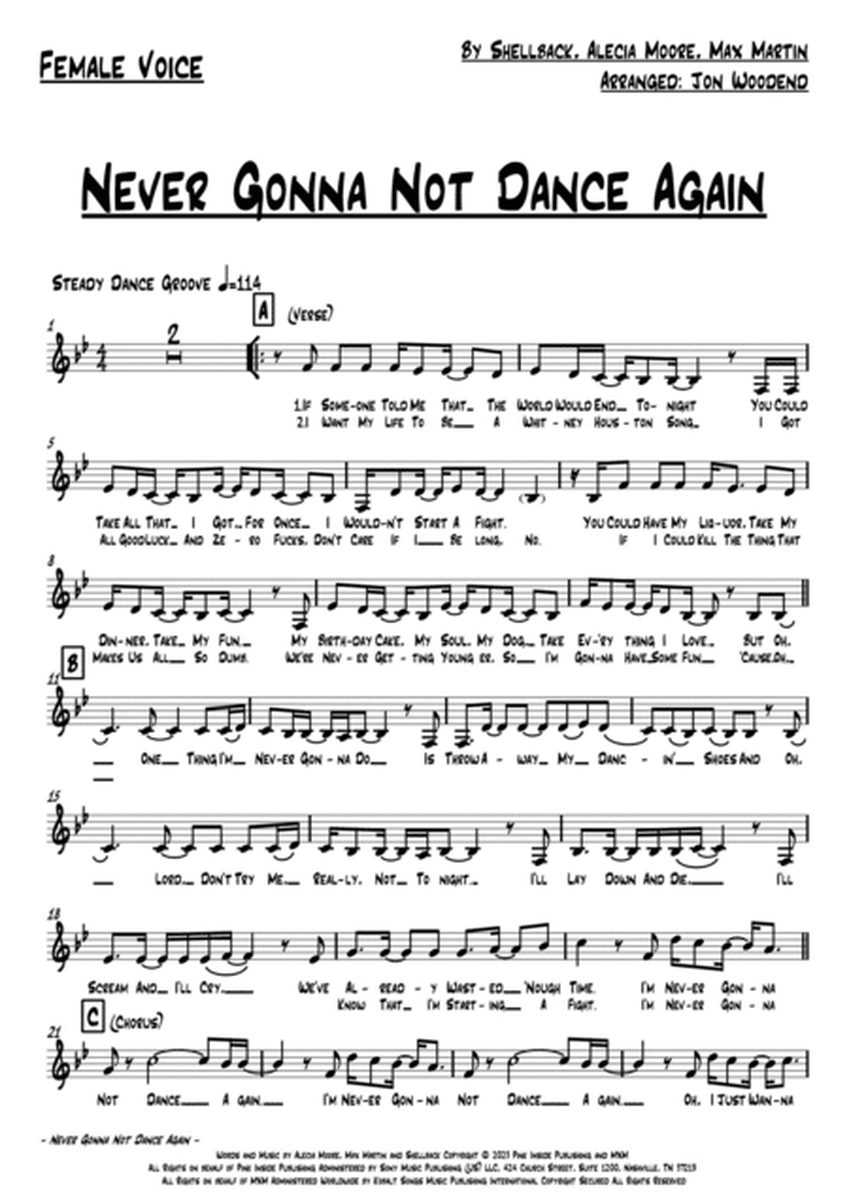 Never Gonna Not Dance Again image number null