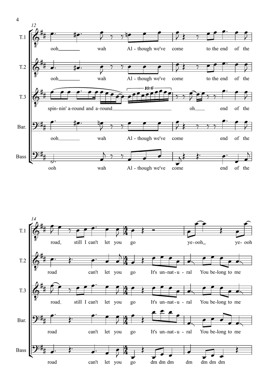 End Of The Road from the Paramount Motion Picture BOOMERANG 4-Part scores gallery preview page 4