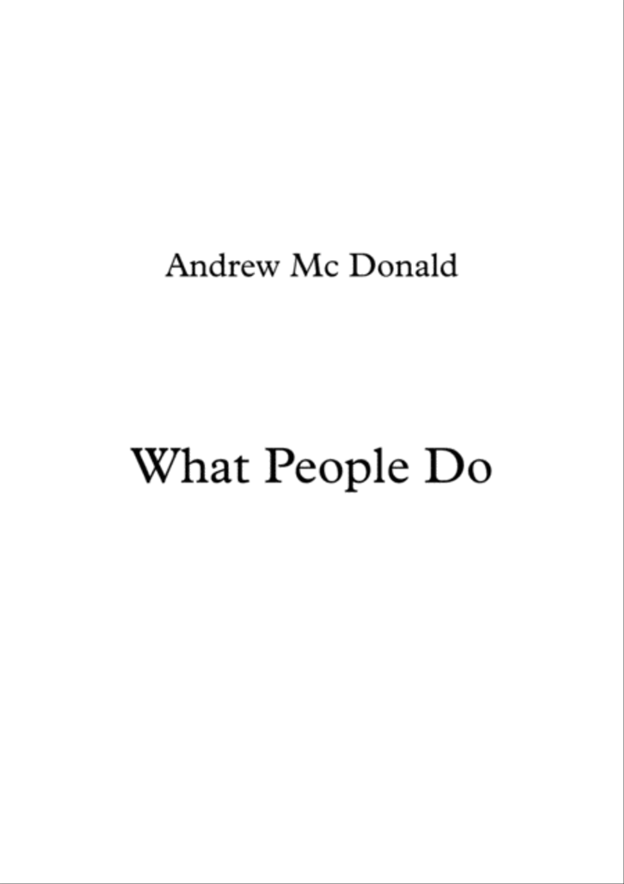 What People Do What People Do Voice scores gallery preview page 1