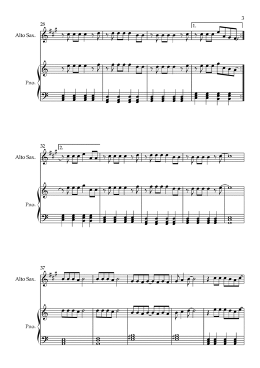 Flowers Alto Saxophone scores gallery preview page 3