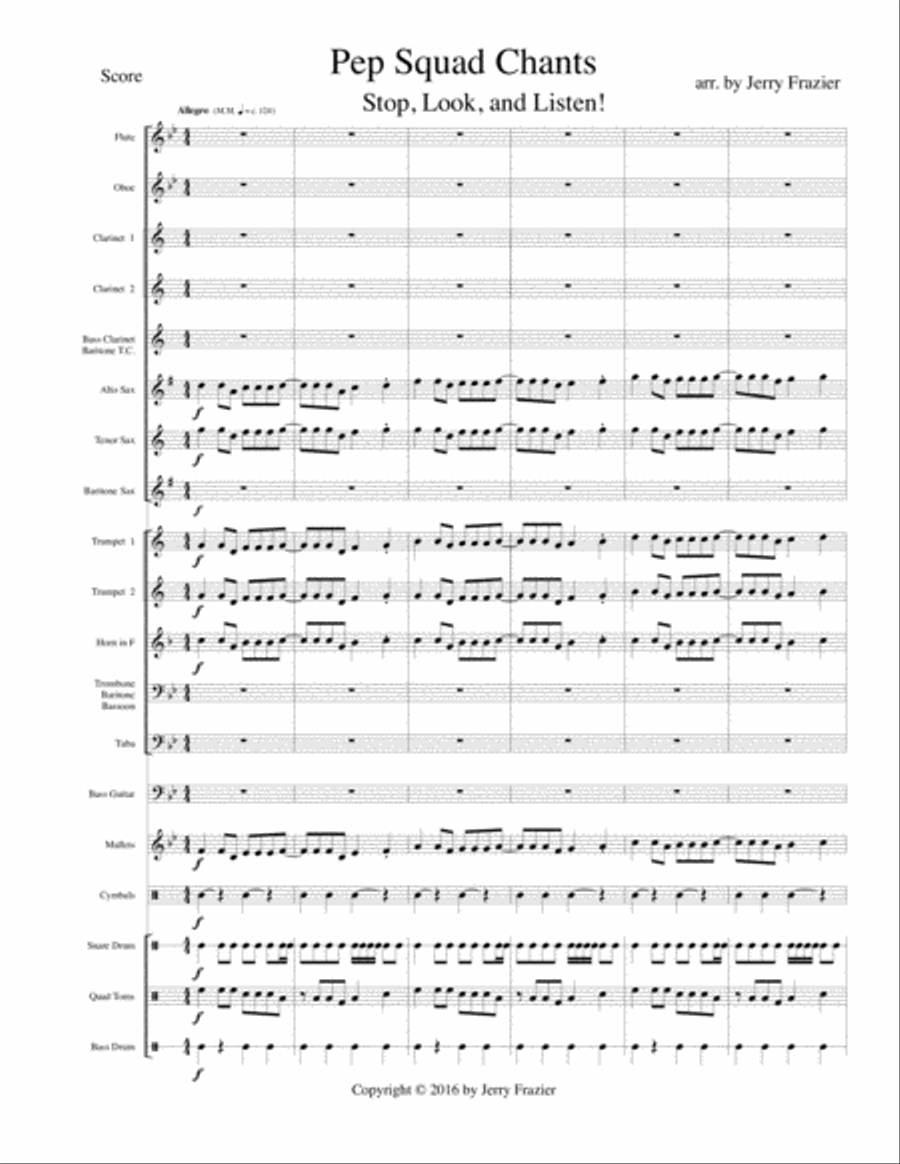 Pep Squad Chants Pep Squad Chants Concert Band scores gallery preview page 2