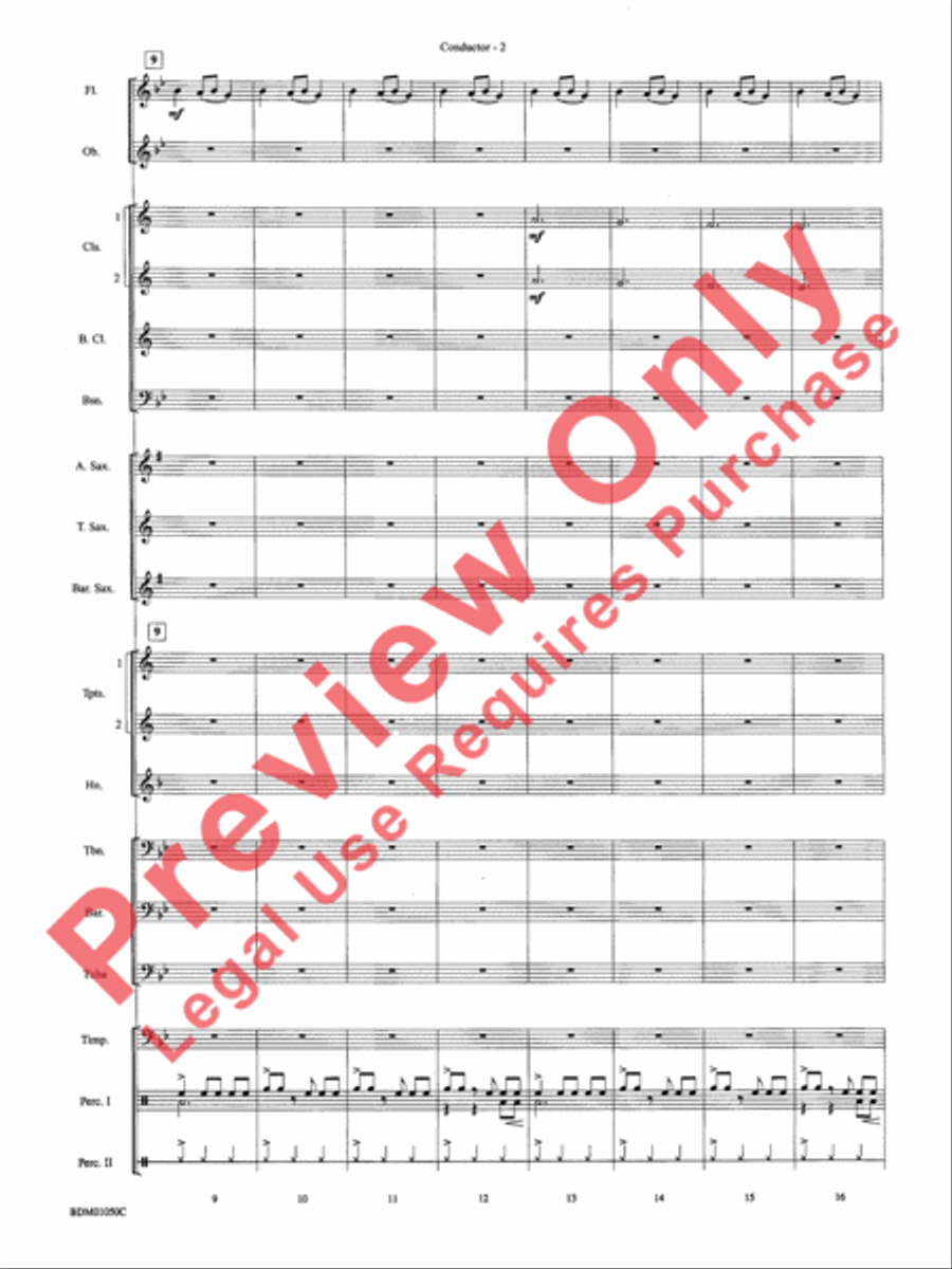 African Bell Carol (for Percussion and Winds) Concert Band scores gallery preview page 5