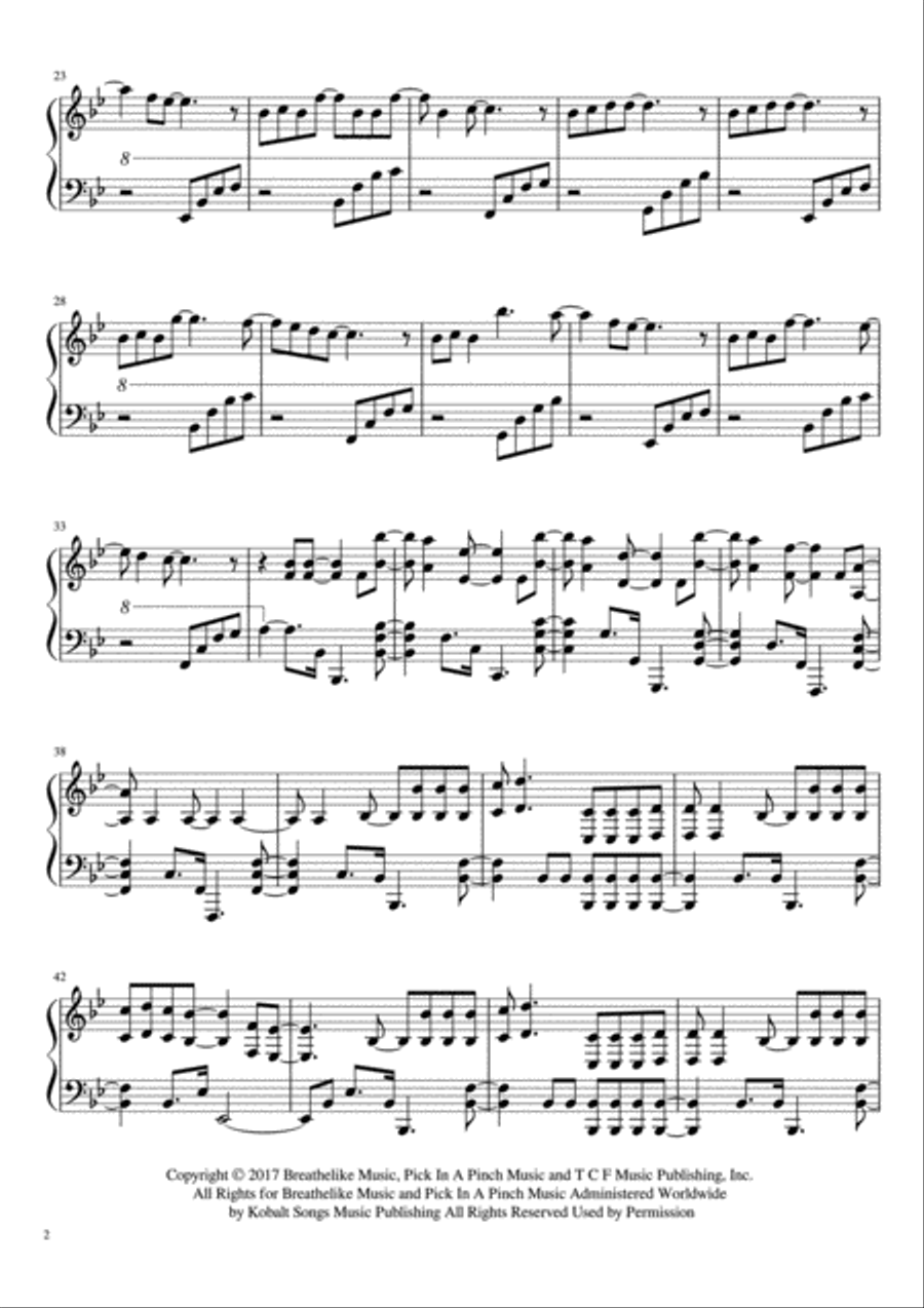 Rewrite The Stars Rewrite The Stars Easy Piano scores gallery preview page 2