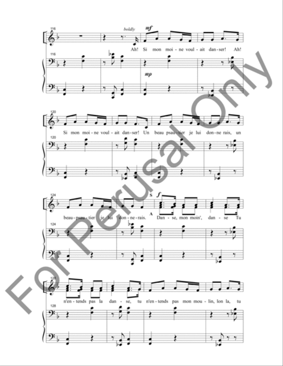 Deux Chansons Canadiennes 4-Part scores gallery preview page 10