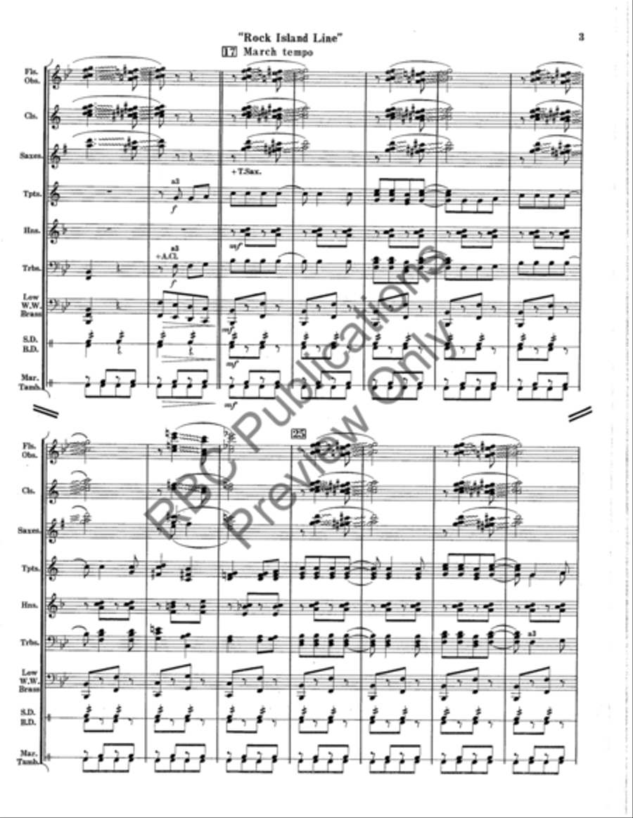 Riding The Rails (Score) Concert Band scores gallery preview page 4
