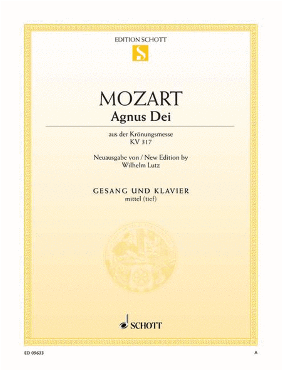 Agnus Dei KV 317 Medium Voice scores gallery preview page 1