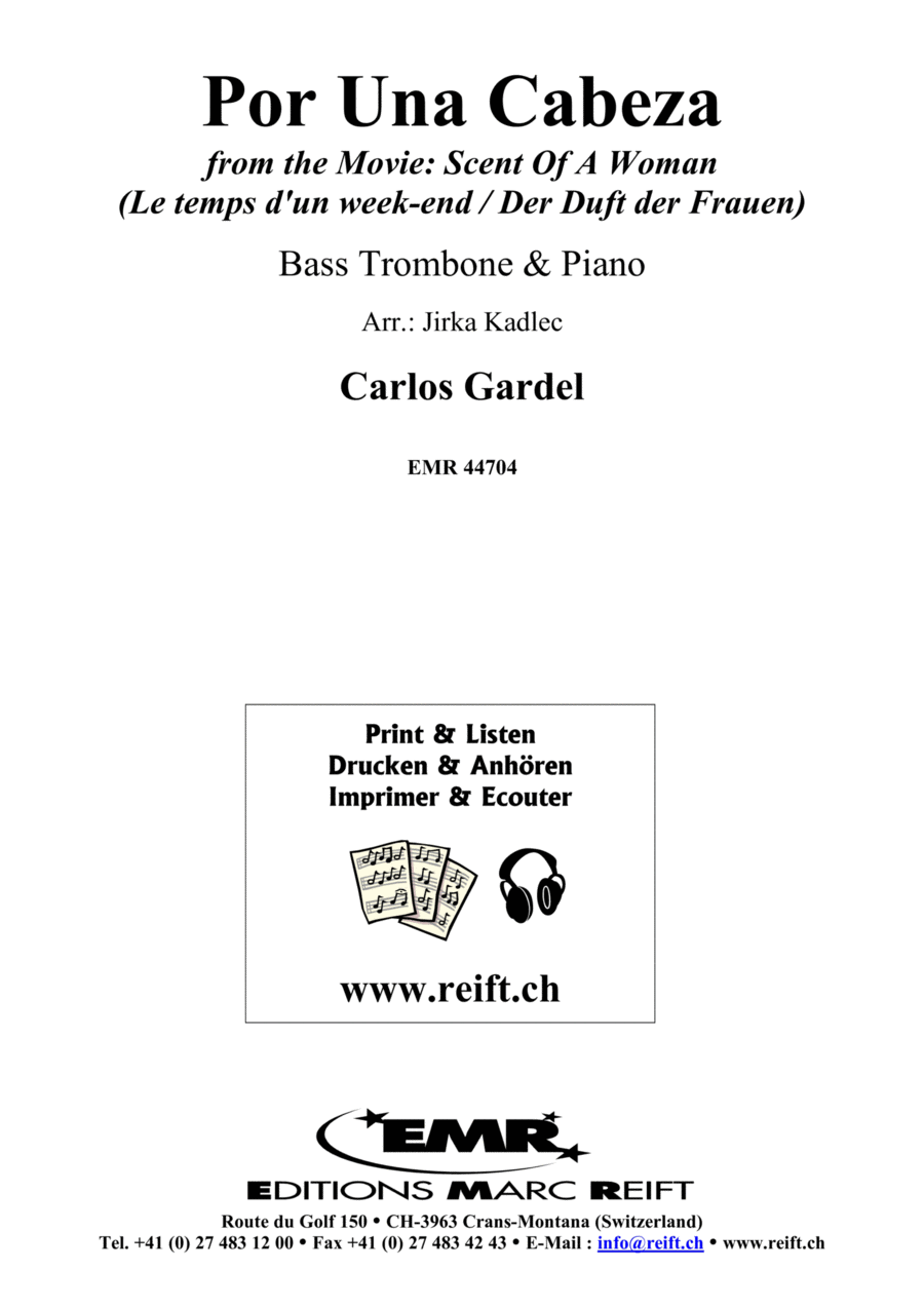 Por Una Cabeza Trombone scores gallery preview page 1