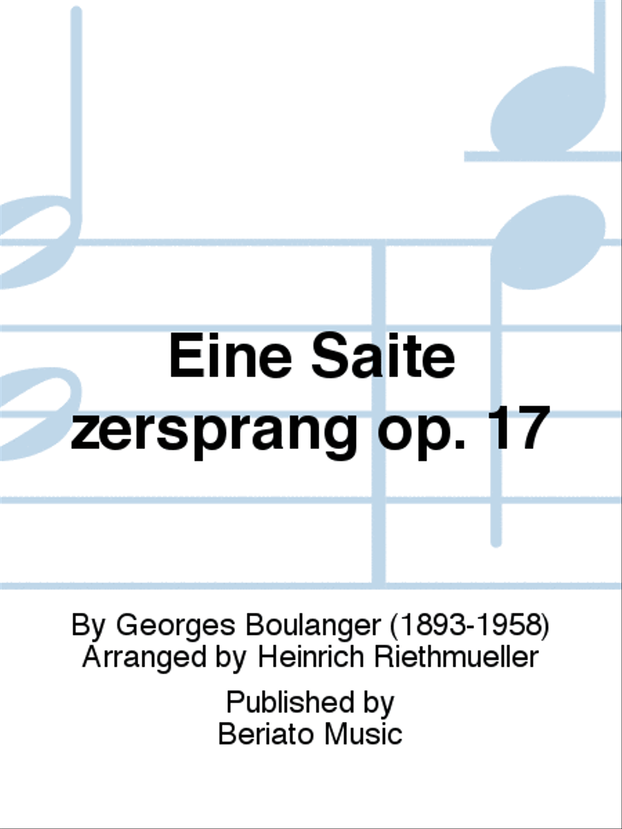 Eine Saite zersprang op. 17 Medium Voice scores gallery preview page 1