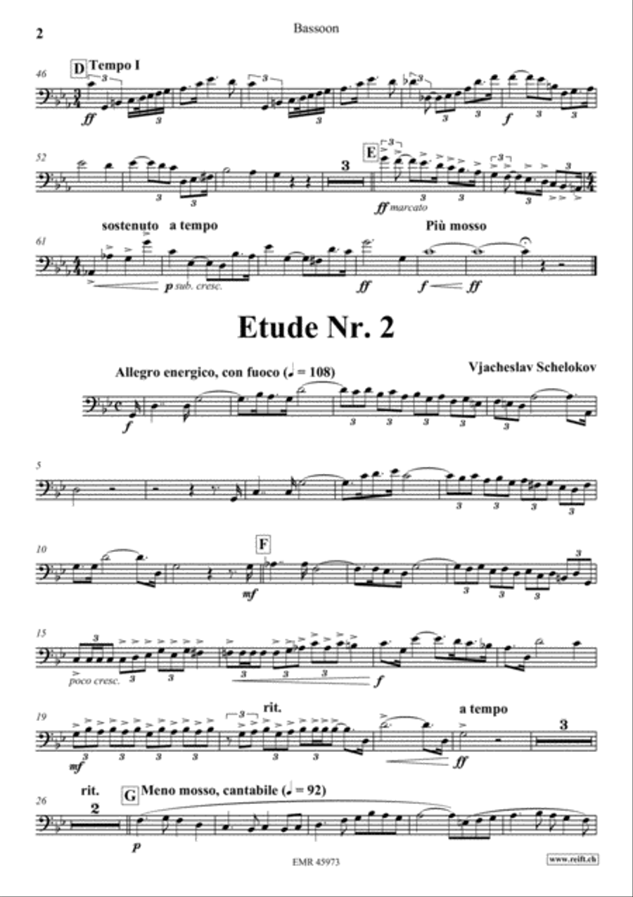 Etude No. 1 + 2 Etude No. 1 + 2 Bassoon Solo scores gallery preview page 3