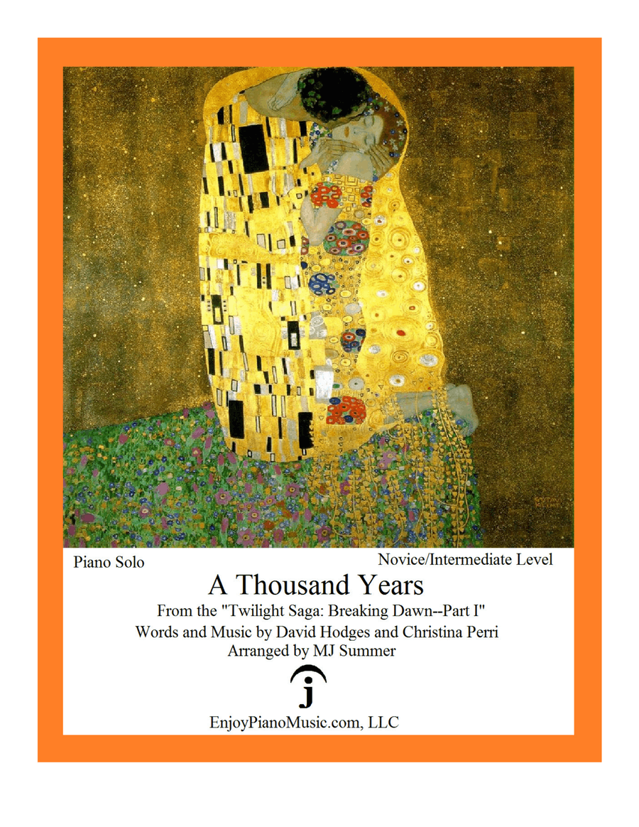 A Thousand Years Piano Method scores gallery preview page 1