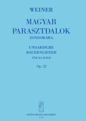 Book cover for Hungarian Peasant Songs Op.22