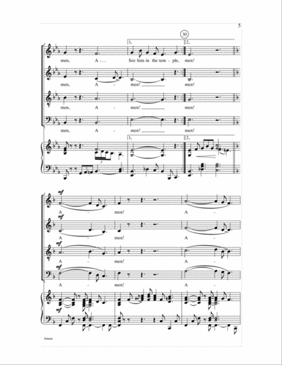 Amen 4-Part scores gallery preview page 5