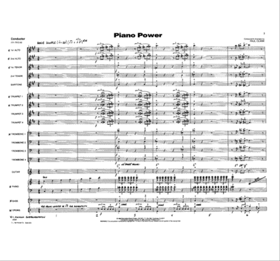 Piano Power Jazz Ensemble scores gallery preview page 2