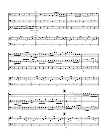 Canon (Pachelbel) (Bb) (Trombone Trio, Keyboard)