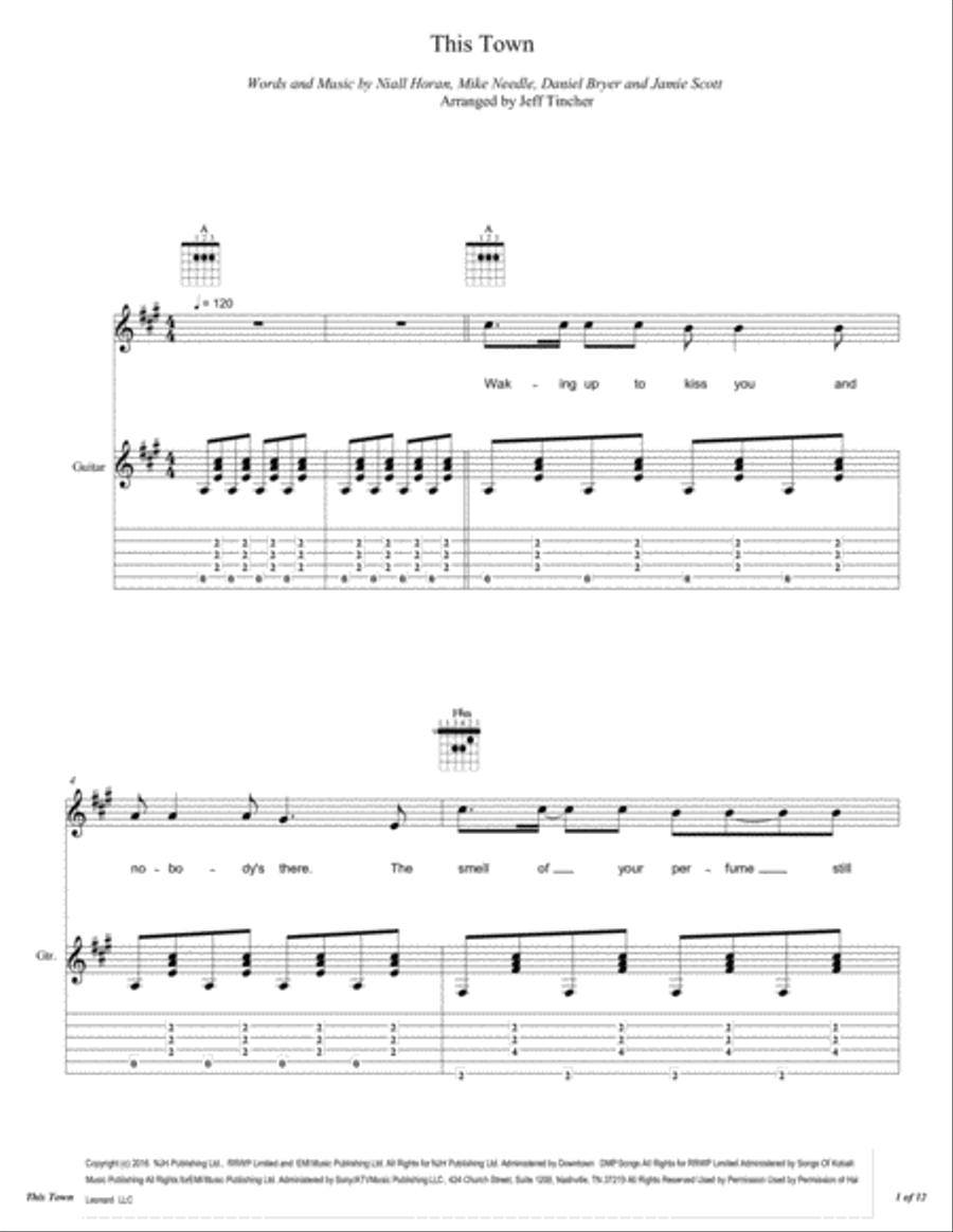 This Town This Town Electric Guitar scores gallery preview page 2