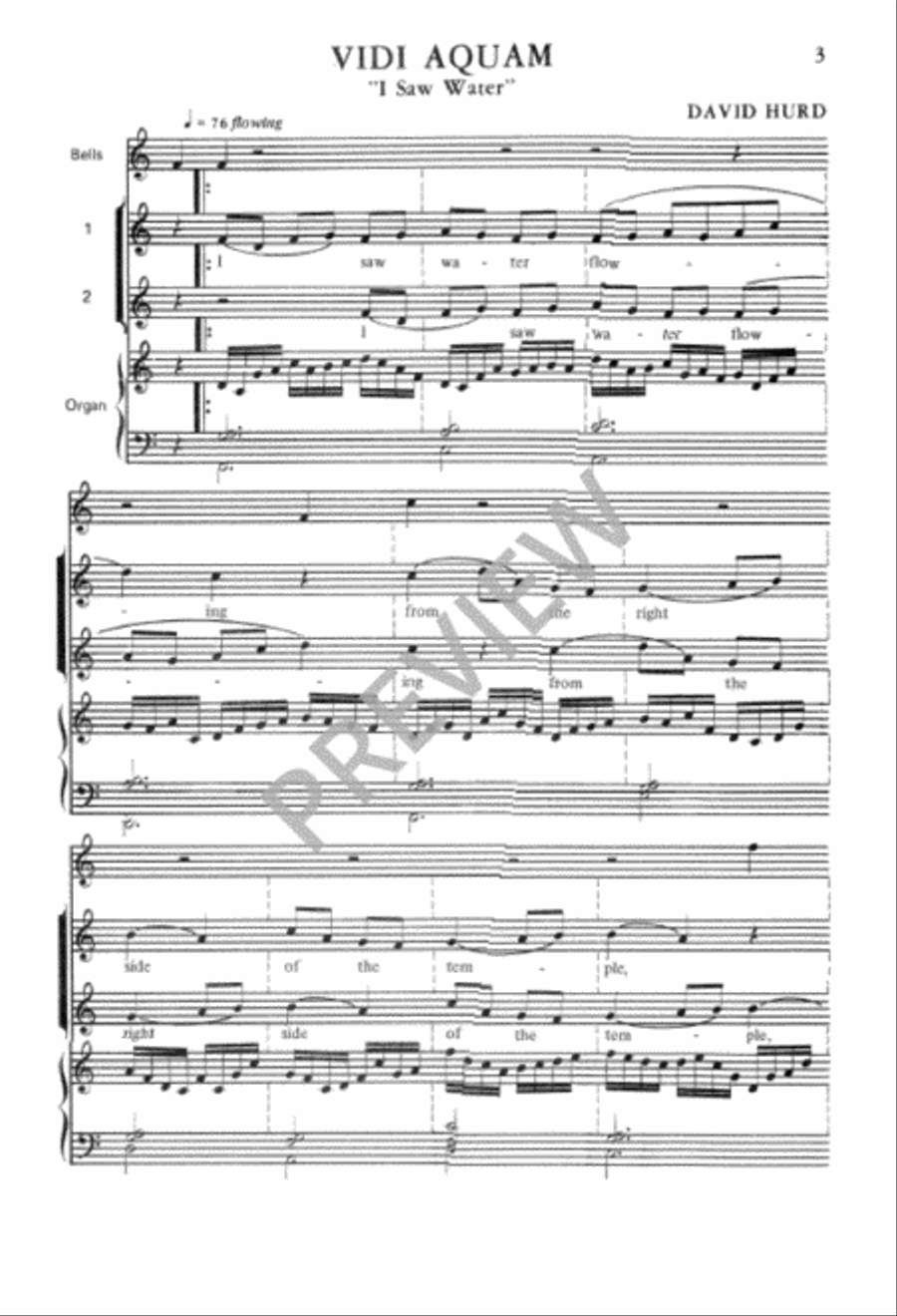 Vidi aquam Unison Choir scores gallery preview page 4