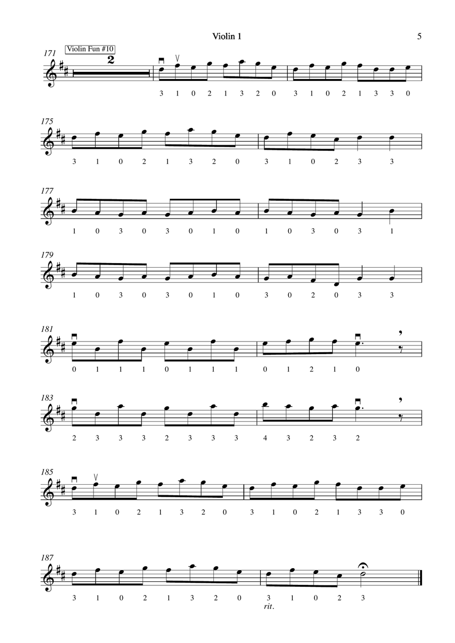 Violin Fun - Ten Easy Duets for Two Violins & Piano String Orchestra scores gallery preview page 5