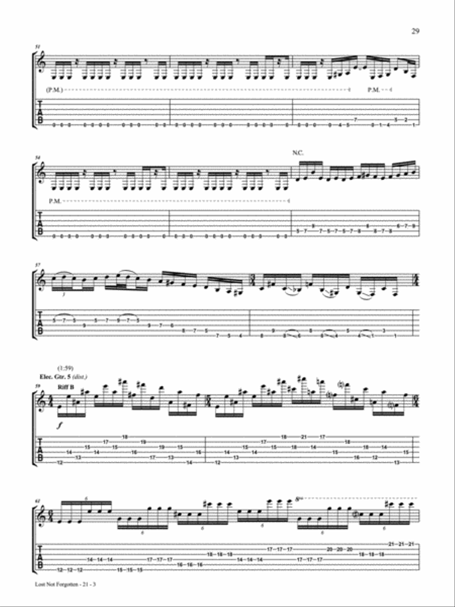 Lost Not Forgotten Guitar Tablature scores gallery preview page 3