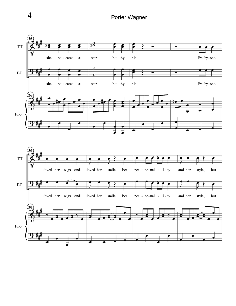 Porter Wagoner TTBB scores gallery preview page 4