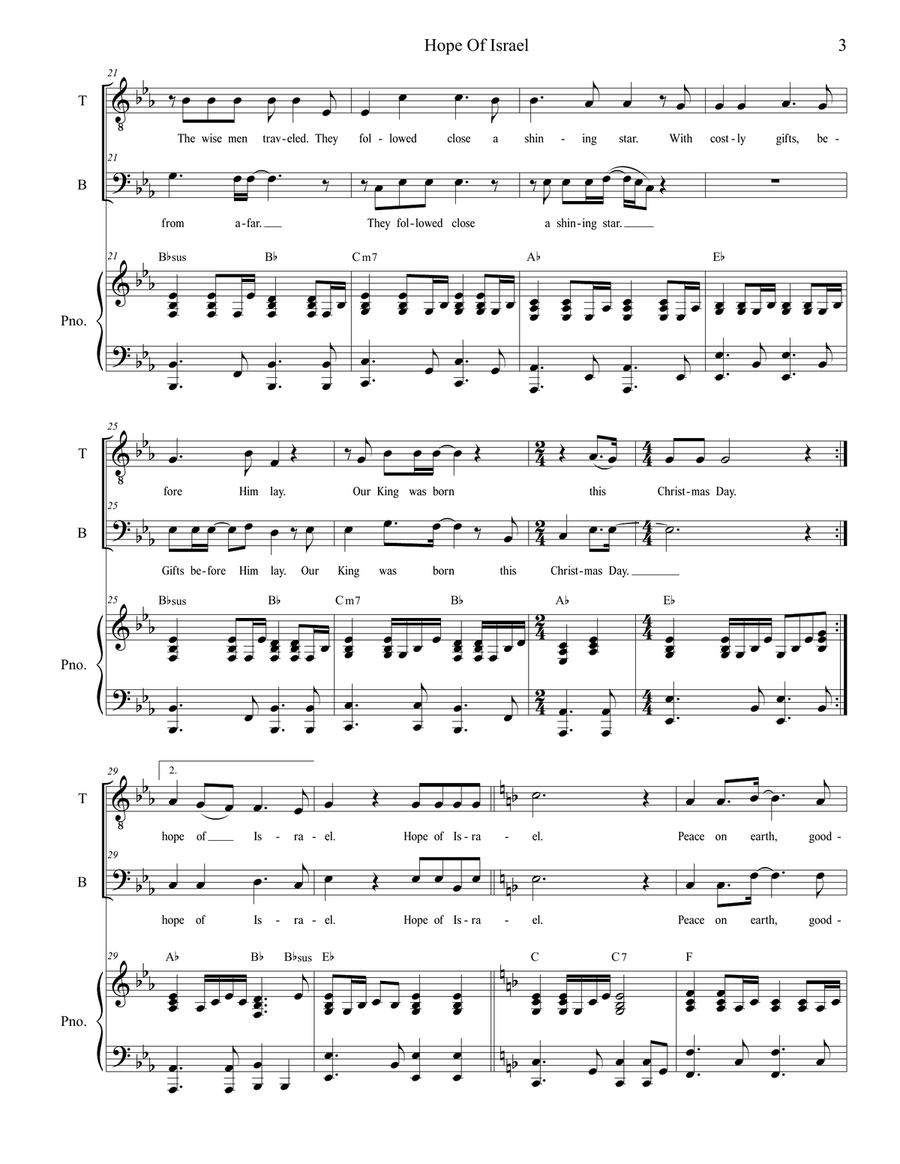Hope Of Israel Tenor Voice scores gallery preview page 3
