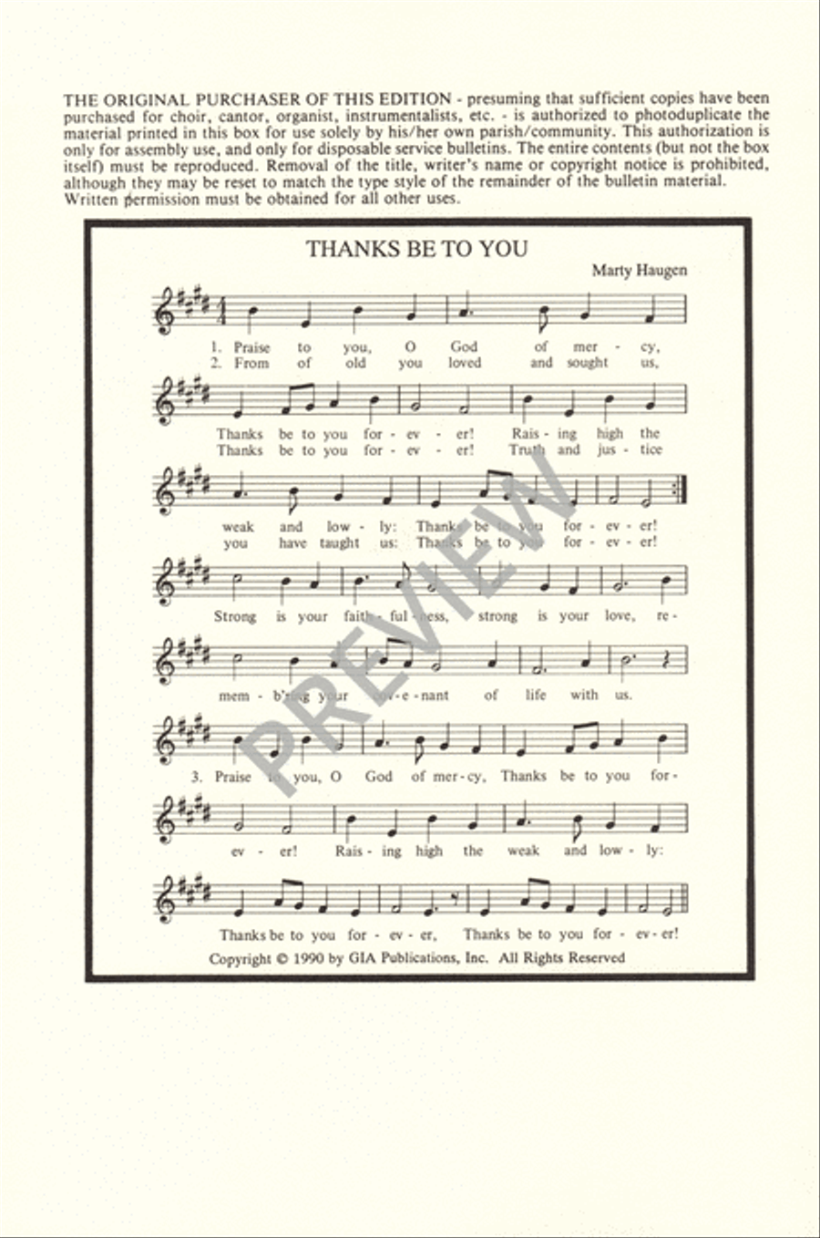 Thanks Be to You 4-Part scores gallery preview page 8