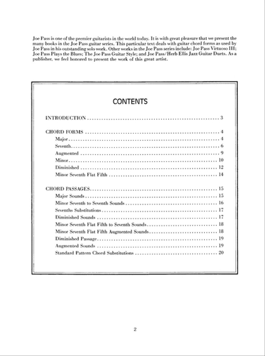 Joe Pass Guitar Chords