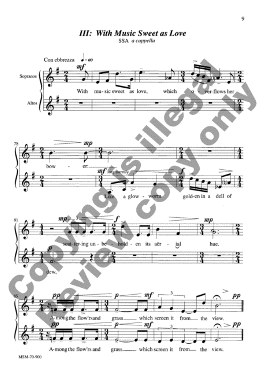 Ode to Shelley SSAA scores gallery preview page 7