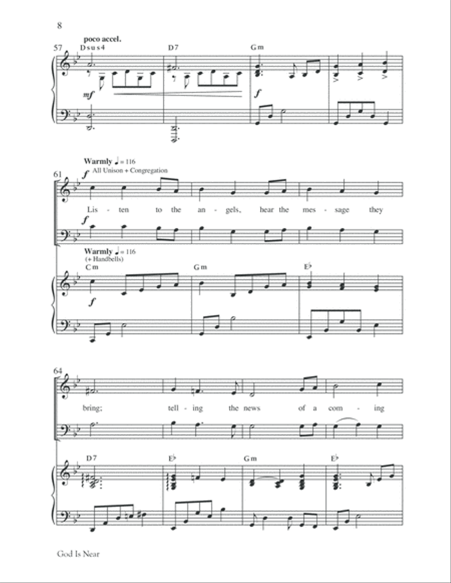 God Is Near (A Candle Lighting Ceremony for Advent) 4-Part scores gallery preview page 8